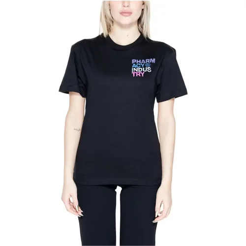 Damen T-Shirt Frühling/Sommer Kollektion Baumwolle , Damen, Größe: M - Pharmacy Industry - Modalova