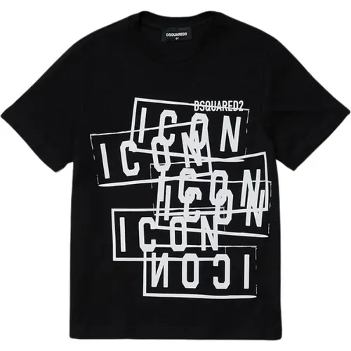 Relax Icon T-shirt mit Dekorativem Druck und Stickerei - Dsquared2 - Modalova