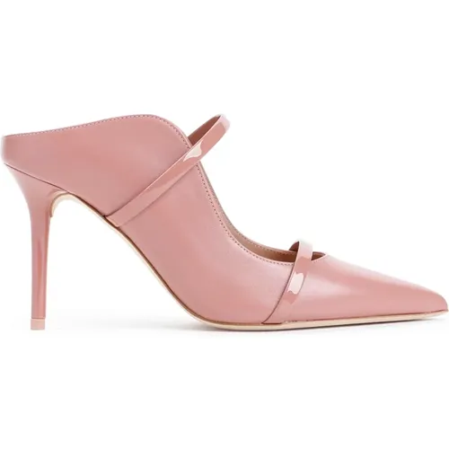 Nude Leder Pumps mit Spitzer Kappe , Damen, Größe: 37 EU - Malone Souliers - Modalova