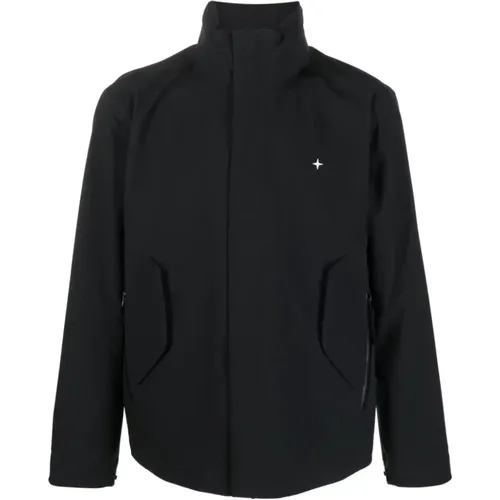 High-neck Zip-up Jacket , male, Sizes: M, XL - Stone Island - Modalova