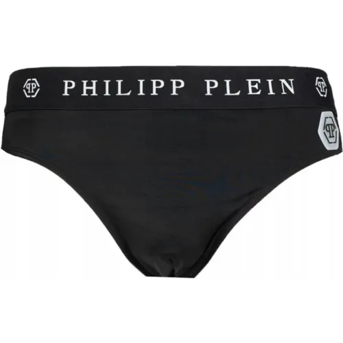 Schwarze Designer-Badehose Luxusstil , Herren, Größe: 2XL - Philipp Plein - Modalova