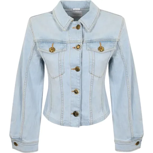 Denim Jacket with Metal Buttons , female, Sizes: M, XS - pinko - Modalova