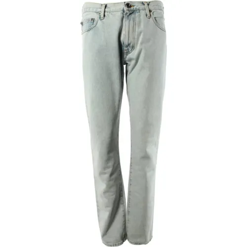 Schwarze Slim Jeans mit Single Arrow , Herren, Größe: W32 - Off White - Modalova