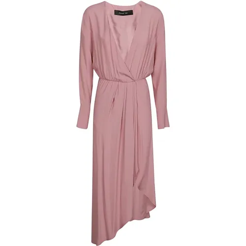 Blush Long Sleeve Dress , female, Sizes: XS, S - Federica Tosi - Modalova