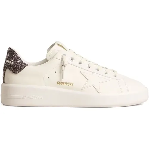 Glitzer Stern Patch Schnürschuhe , Damen, Größe: 37 EU - Golden Goose - Modalova