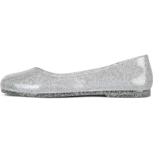 Silber Glitzer Eckige Zehen Flache Schuhe , Damen, Größe: 39 EU - Jeffrey Campbell - Modalova