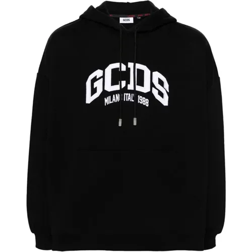 Hoodies,Grauer Logo Loose Hoodie - GCDS - Modalova