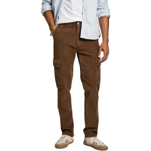 Slim Cargo Corduroy Pants , male, Sizes: W36, W32, W38, W31, W29, W33, W34, W30 - Pepe Jeans - Modalova