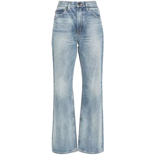 Blaue Denim Straight Leg Jeans , Damen, Größe: W24 - Nili Lotan - Modalova