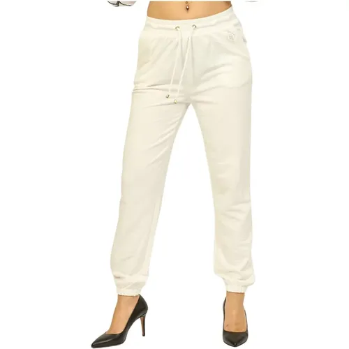 Weiße Baumwolljogginghose mit elastischem Bund , Damen, Größe: XL - Gaudi - Modalova