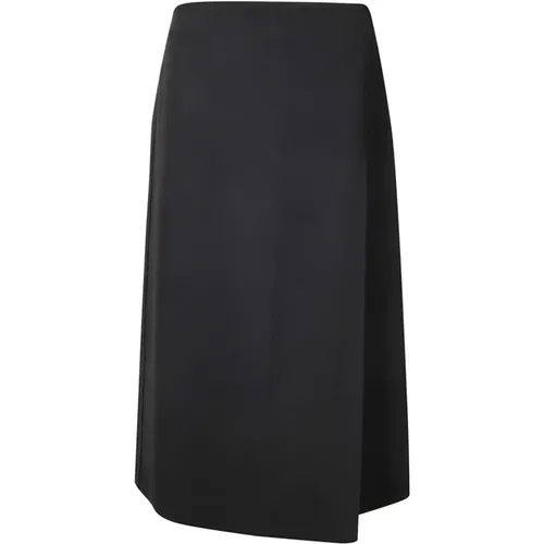 Wool Midi Skirt with Slit , female, Sizes: 2XS, M, L, S - Studio Nicholson - Modalova