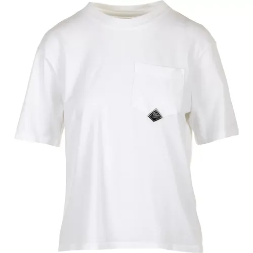 Weißes Taschen T-Shirt , Damen, Größe: S - Roy Roger's - Modalova