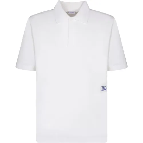 Polo-Shirt mit kontrastierendem Jacquard-Logo , Herren, Größe: XL - Burberry - Modalova