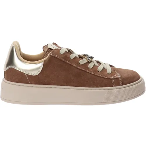 Girls Leather Sneakers Stylish Comfortable , female, Sizes: 2 UK, 4 UK, 3 UK, 6 UK - Nerogiardini - Modalova