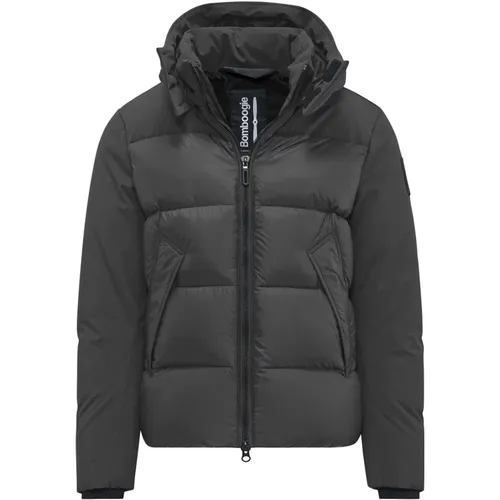 Short Down Jacket with Detachable Hood , male, Sizes: 3XL, XL - BomBoogie - Modalova
