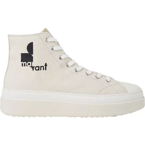 Hohe Sneakers aus Baumwolle mit Logo-Print , Damen, Größe: 41 EU - Isabel marant - Modalova