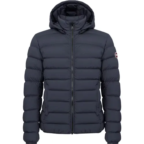 Blauer Wintermantel mit abnehmbarer Kapuze , Herren, Größe: 4XL - Colmar - Modalova