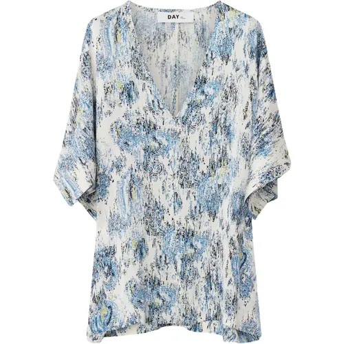 Blue Paisley Simona Top , female, Sizes: M, S - DAY Birger et Mikkelsen - Modalova