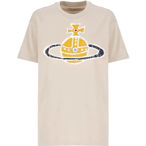 T-Shirt mit Orb-Print , Damen, Größe: S - Vivienne Westwood - Modalova