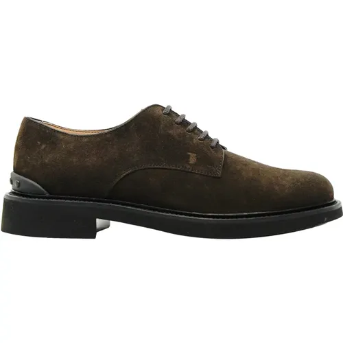 Suede Laced Shoes , male, Sizes: 8 1/2 UK, 6 1/2 UK, 7 UK, 7 1/2 UK - TOD'S - Modalova