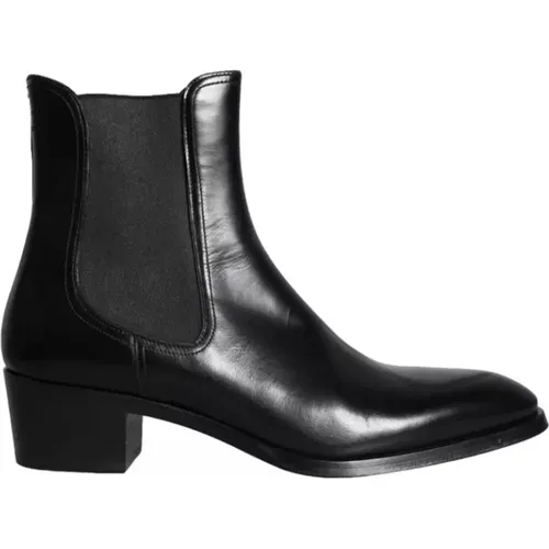 Leather Chelsea Boots Men Shoes , male, Sizes: 10 UK - Dolce & Gabbana - Modalova