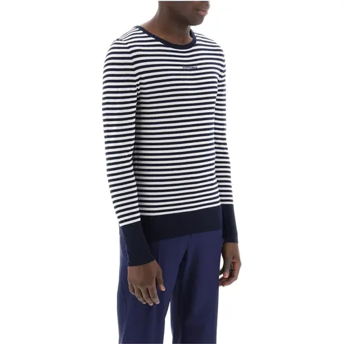 Nautical Striped Wool Pullover Sweater , male, Sizes: L, XL - Dolce & Gabbana - Modalova