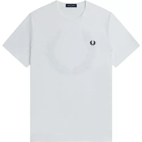 T-Shirt mit grafischem Druck der Lorbeerkranz auf der Rückseite , Herren, Größe: L - Fred Perry - Modalova