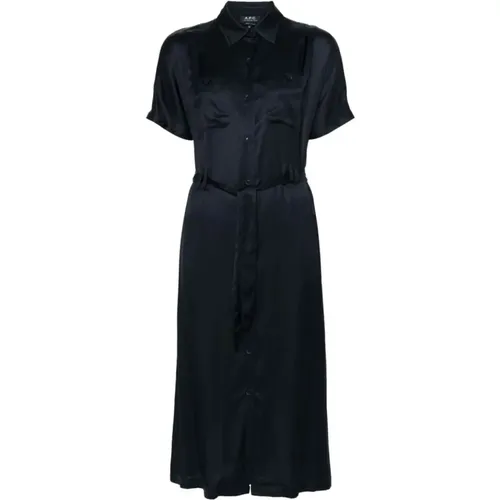 Dunkelblaue Kleider für Frauen Ss24 , Damen, Größe: S - A.p.c. - Modalova