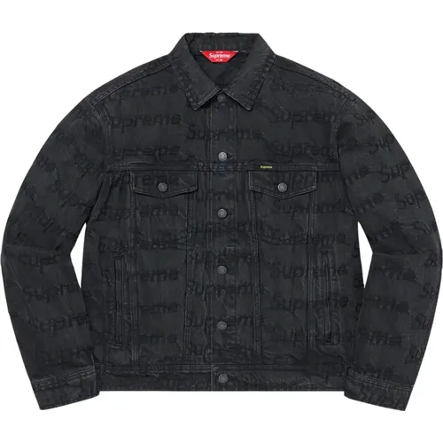 Limitierte Auflage Denim Trucker Jacket Schwarz - Supreme - Modalova