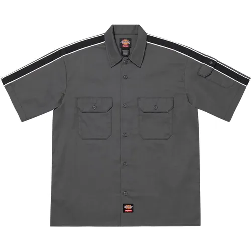 Limited Edition Striped Work Shirt Charcoal , male, Sizes: S, XL - Supreme - Modalova