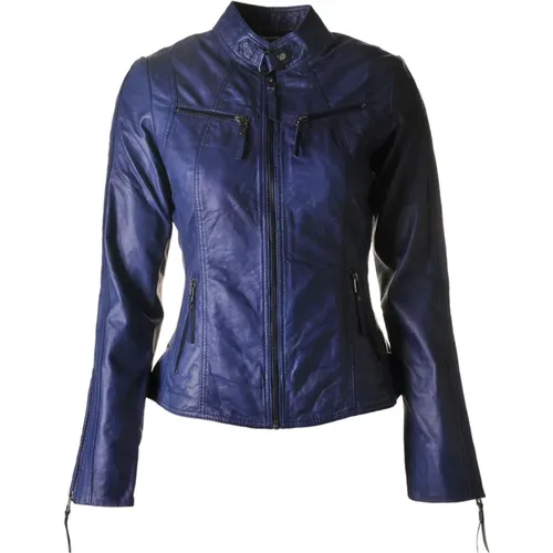 Twilight Leather Biker Jacket , female, Sizes: 3XL, M - Btfcph - Modalova