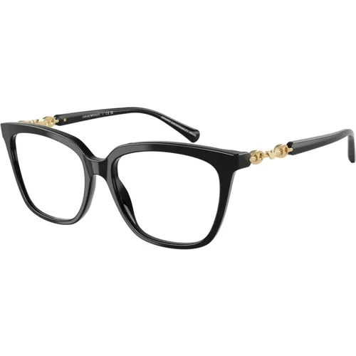 Stilvolle Brille Ea3248 in Schwarz , Damen, Größe: 53 MM - Emporio Armani - Modalova