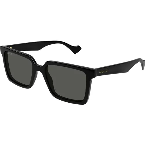 Rechteckige Sonnenbrille Gg1540S 001 , Herren, Größe: 55 MM - Gucci - Modalova