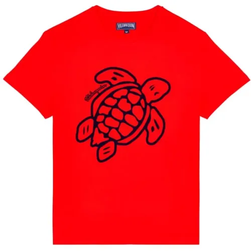 T-Shirt aus Bio-Baumwolle mit aufgestickter Schildkröte für Herren - Vilebrequin - Modalova