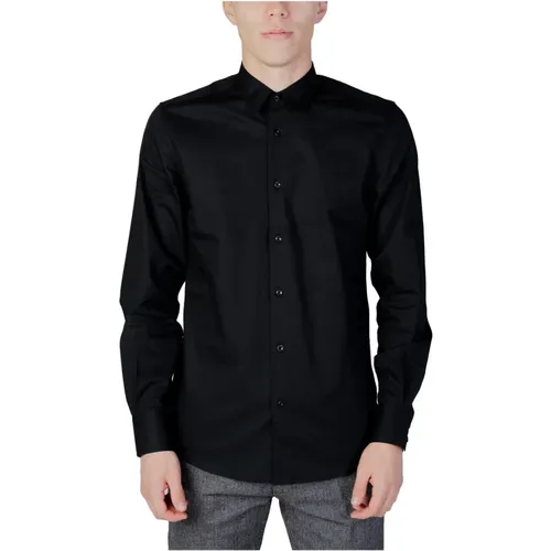 Schwarzes Langarmhemd klassischer Stil , Herren, Größe: XS - Antony Morato - Modalova