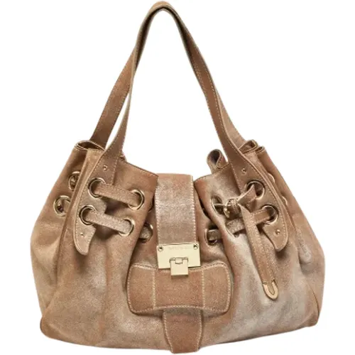 Pre-owned Suede totes , female, Sizes: ONE SIZE - Jimmy Choo Pre-owned - Modalova