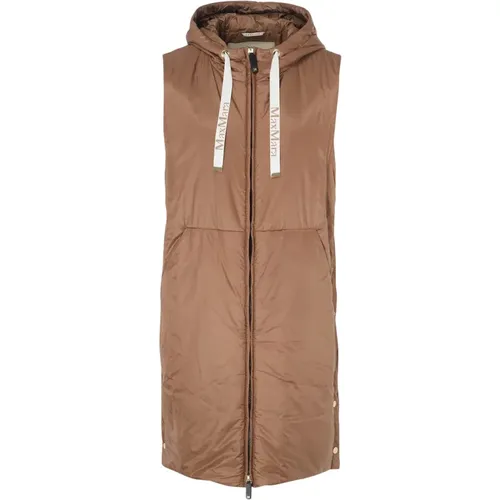 Padded Camel Gilet , female, Sizes: S, 2XS, XS - Max Mara - Modalova