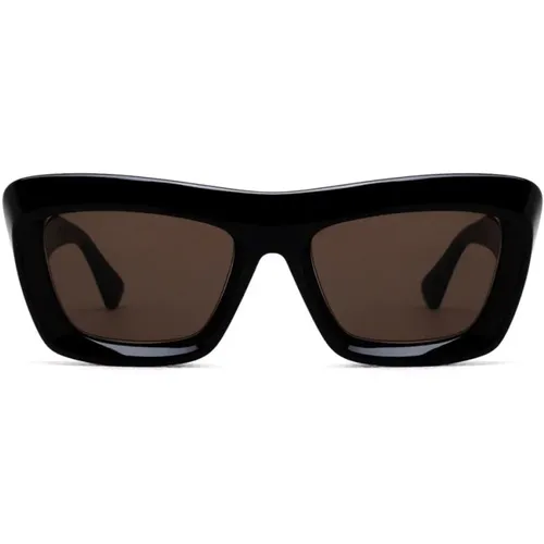 Schwarze Bv1283S Sonnenbrille , Damen, Größe: 53 MM - Bottega Veneta - Modalova