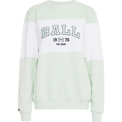 Mint Sweatshirt mit Besticktem Logo , Damen, Größe: S - Ball - Modalova