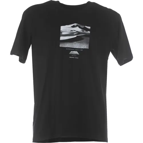 T-Shirt Selected Slhrelaxmorrey Print Ss O-Ausschnitt , Herren, Größe: L - Selected Homme - Modalova