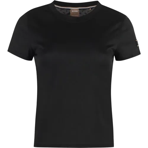 Techno Fabric T-shirt mit Logo-Patch - Hugo Boss - Modalova