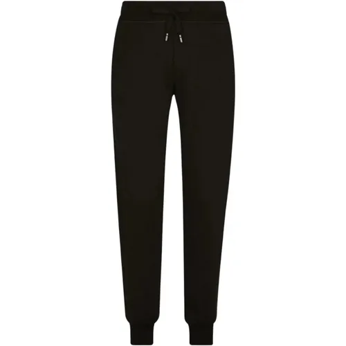 Klassische Logo Track Pants Schwarz Baumwolle , Herren, Größe: 2XL - Dolce & Gabbana - Modalova