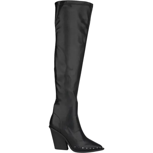 Studded Leather Ankle Boots , female, Sizes: 7 UK, 5 UK, 4 UK, 6 UK - Alma en Pena - Modalova