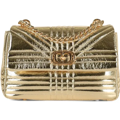 Laminated Leather Handbag Shiny Stephy Medium , female, Sizes: ONE SIZE - La Carrie - Modalova