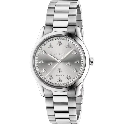 Steel Bracelet with Bees on Silver Dial , female, Sizes: ONE SIZE - Gucci - Modalova