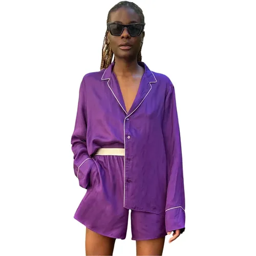 Ayla shirt violet , Damen, Größe: M - Ahlvar Gallery - Modalova