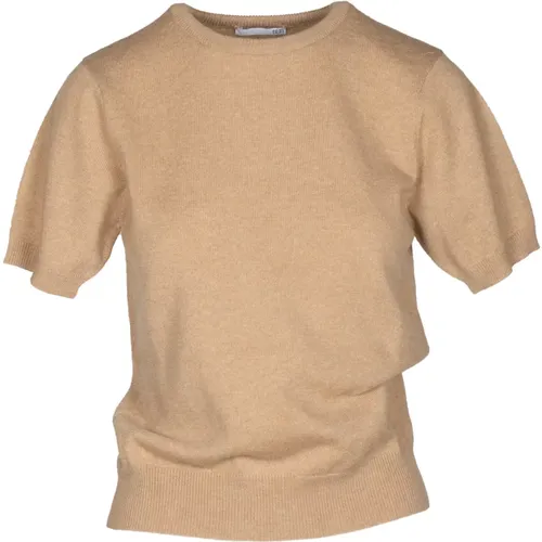 Short Sleeve Sweater Made in Italy , female, Sizes: L, S, XL, M - Douuod Woman - Modalova