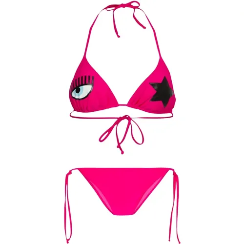 Bikini Triangle + Slip Laccies Star , female, Sizes: M, S - Chiara Ferragni Collection - Modalova