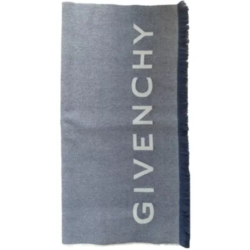 Bicolor Logo Fringe Scarf , female, Sizes: ONE SIZE - Givenchy - Modalova