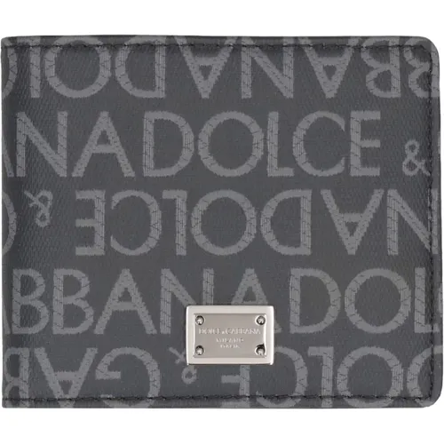 Logo Canvas Geldbörse , Herren, Größe: ONE Size - Dolce & Gabbana - Modalova